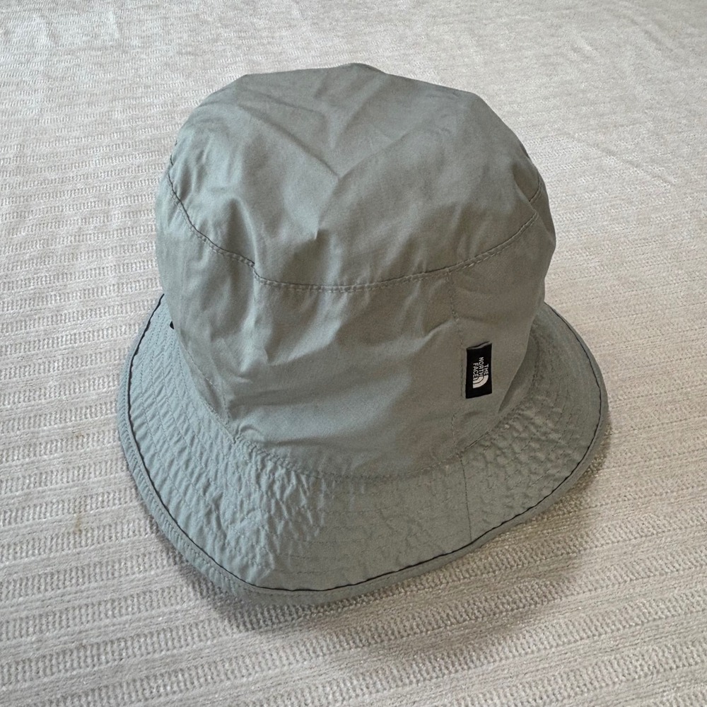The North Face Reversible Bucket Hat Sage Green Grey Packable Sun Hiking Hat